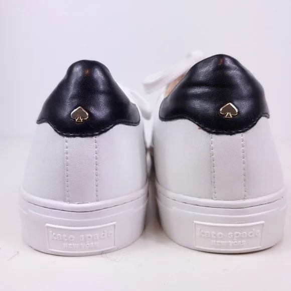 NWT Kate Spade Ashlyn White Leather Lace Up Sneakers - Picture 3 of 8